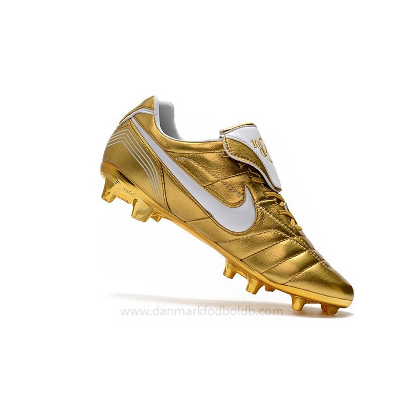 Nike Tiempo Legend 7 Elite FG Fodboldstøvler Herre – Guld Hvid